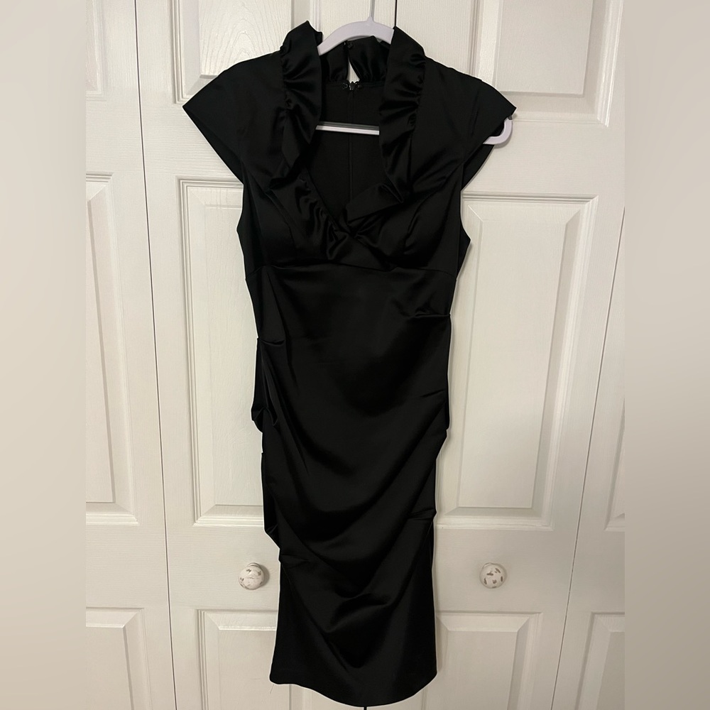 Xscape Black form-fitting dress size 10